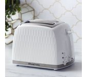 Russell hobbs tostadora de 2 rebanadas honeycomb blanco