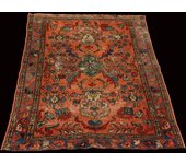 Alfombra original original hecha a mano, medida: 130x105 cm con certificado de autenticidad