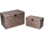 Caja madera marrón rectangular 1-2 cm39,4x24,1h24,8