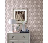 Papel pintado pared enrejado geométrico - gigi morado fine decor - rollo de 10 m x 0,53 m