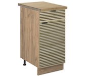 Vicco mueble bajo de cocina fame-line, panel de roble, 40 cm , et roble