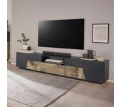 Mueble de tv salón 220 x 43 cm pared diseño moderno fergus report
