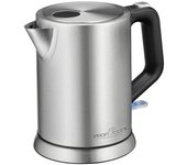 Bollitore proficook® 1l | acciaio inox | design semplice | funzionamento con una sola mano | indicatore del livello dell'acqua | senza bpa | piccolo