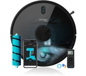 Cecotec robot aspirador y fregasuelos conga 6090 ultra. láser tecnología ciclónica aspira friega barre y pasa la mopa roomplan sensor óptico