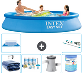 Paquete de piscina - intex - alrededor - 305x305x61 cm + accesorios a487