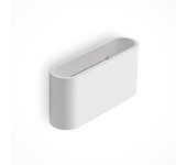 Aplique de pared lindby mavora, redondo, 25 cm, blanco, escayola, g9, aplique