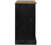 Aparador | aparador de comedor | armario de cocina halden 2 puertas correderas negro 112x40x80 cm cfw12101
