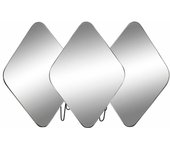 Espejo de pared dkd home decor negro metal (110 x 6 x 70 cm)