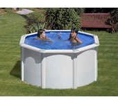 Piscina de acero redonda ø2,60m x h: 1,22m - filtración de arena