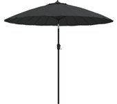 Sombrilla de jardín con palo de aluminio gris antracita 270 cm