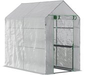Invernadero de jardín outsunny acero, pe blanco 120x186x190 cm 845-306v01