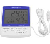 Termómetro digital higrómetro de pared medidor de temperatura y humedad para el hogar, granja, invernadero