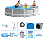 Paquete de piscina - intex - alrededor - 305x305x76 cm + accesorios a1887