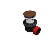 Mondiaz sifón de clic para ahorrar espacio 6,7cm alto solid surface redondo rust