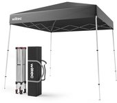 Wiltec carpa plegable gris 2,5 x 2,5 x 2,7 m con cierre central cenador impermeable jardín fiesta