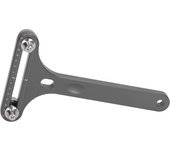 Abridor de caja de reloj, llave en forma de t de 2 puntas, herramienta de reparación y extracción de soporte de movimiento de tapa trasera (gris)