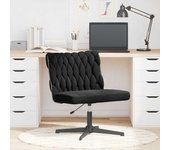 Maison exclusive - silla de oficina giratoria tejido imitación lana rizada negro