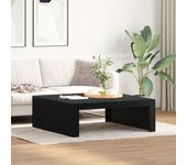 Vidaxl mesa de café de roble negro - 100x100x35 cm hecha de madera elaborada