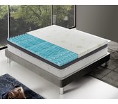 Materassiedoghe - cubrecolchón viscoelástico 80x200 - altura 5 cm - funda desenfundable aloe vera - 9 zonas de confort