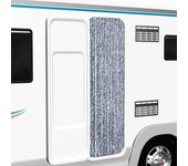 Vidaxl cortina mosquitera chenilla azul blanco y plateada 56x185 cm