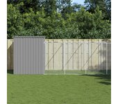 Casita para perros con jardín gris claro 214x661x181 cm