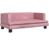 Sofá para niños | sofá de salón | sofá de descanso de terciopelo rosa 80x45x30 cm cfw286116