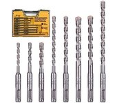 Brocas de hormigón para martillo tipo sds plus set de 8 para bosch dewalt hilti