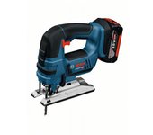 Sierra de calar 18v 2 baterías 4.0ah + cargador + l-boxx gst 18 v-li b bosch - 06015a6106