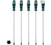 [5 piezas] destornillador interno de seis puntas alargado de 400 mm con longitud hexagonal, tornillo t15/t20/t25/t27/t30