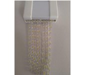 Toldo mosquitera alambre patrón pvc, plástico amarillo | an. 1m x al. 2m | protección insectos, puerta, exterior, interior