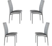 Pack 4 sillas meli de comedor estilo contemporáneo salón cocina polipiel modernas 92x54x45 cm