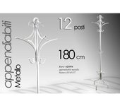 Percha de hierro blanco cm 24 x 180 h