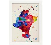 Poster de navarra. láminas e ilustraciones de ciudades, comunidades, y mapas de espana. marco negro - a3