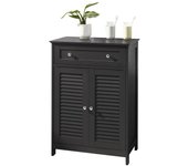 Mueble auxiliar para baño, armario de almacenaje organizador para baño con 1 cajones y 2 puerta gris frg238-dg sobuy es
