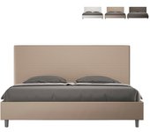Cama focus l.180 p.200 con base gris tórtola