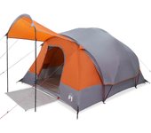 Tienda de campaña familiar túnel 8 personas impermeable naranja v7894 unico / gris