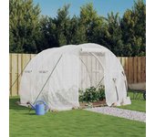 Vidaxl invernadero con estructura de acero blanco 6 m² 3x2x2 m