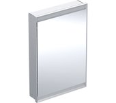 Armario con espejo geberit one con comfortlight, 1 puerta, montaje oculto, aluminio anodizado, 60x90cm, 0, 505.801.00.1, versión: detenerse a la