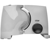 Ritter nova 1 duo plus affettatrice elettrica universale in metallo con motore eco, affettatrice professionale da casa, made in germany