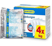Humydry - pack 4 recambios antihumedad 1kg – bolsas universales sin perfume para espacios grandes hasta 35m²