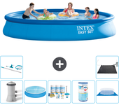 Paquete de piscina - intex - alrededor - 457x457x84 cm + accesorios a1225