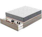 Pack colchón flex palace visco 160x200 + canapé abatible zapatero flex madera 25 nogal (montaje incluido)