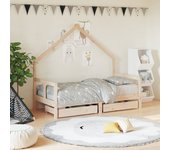 Maison exclusive - estructura de cama infantil con cajones madera de pino 80x160cm