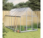 Maison exclusive - invernadero con marco base aluminio plateado 334x169x202 cm