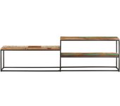 Mueble de tv de madera maciza reciclada 180x30x50 cm