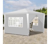 Pabellón carpa jardín - pabellón de jardín, pabellón cervecero para mercados y fiestas, ideal para bodas 3x3m blanca