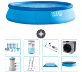 Paquete de piscina - intex - alrededor - 457x457x107 cm + accesorios a1277