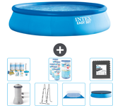 Paquete de piscina - intex - alrededor - 457x457x107 cm + accesorios cb43