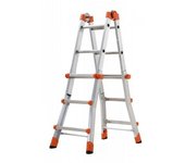 Escalera telescópica multifunción de aluminio peppina en131 (3+3 peldaños) gierre al010