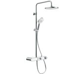 Duravit shower systems,sistema de ducha shelf 1050, 2 consumidores, cromo/blanco alto brillo, th4380008005